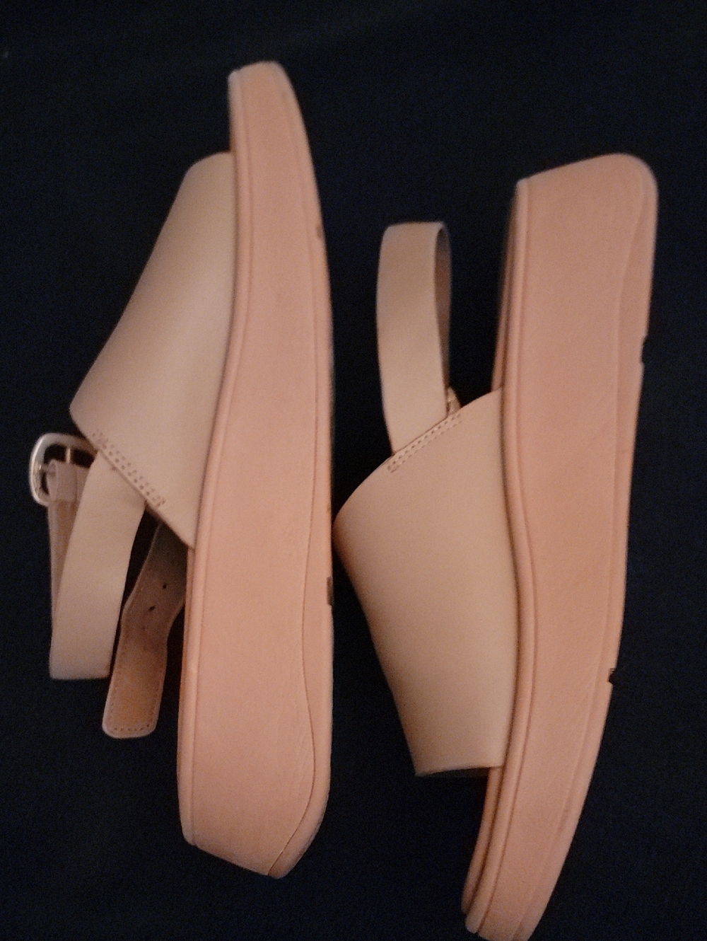 Summer Spring Fitflop Women's Nude Blush Slingback Leather Sandals - Picture 10 of 11